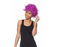 Afro perukas - violetinis