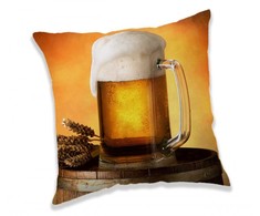 Užvalkalas dekoracyjna 40x40 3D Piwo kufel 9602 młodzieżowa na prezent cushion cover beer