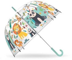 Animals Etnic Kids skaidrus pusiau automatinis skėtis √ò70 cm