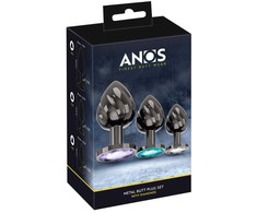 ANOS Metal Butt Plug Set Diamo