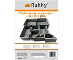 Apatinių drabužių organizatorius - 6 dalių rinkinys Ruhhy