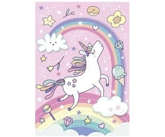 Aplankas su gumytėmis „Unicorn Rainbow“ A/4