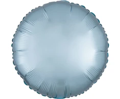 AMSCAN folijos balionas Luster Pastel mėlynas apvalus 43cm 9914116