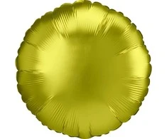 Apvalus folijos balionas „Satin Citrina“, 43 cm