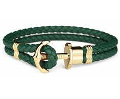 Biżuteria PAUL HEWITT PHPHLGGXS. Bransoletka, Kolor žalia auksinė. Unisex.