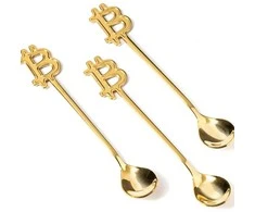 Arbatiniai šaukšteliai BITCOIN 3 vnt.