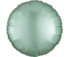 AMSCAN Luster Mint Žalias folijos balionas, apvalus, 43 cm, 9914107