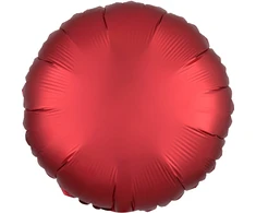 AMSCAN folijos balionas Luster Tamsiai raudonas apvalus 43cm 9914134