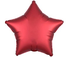 AMSCAN folijos balionas Luster Tamsiai raudona žvaigždė 48cm 9914136