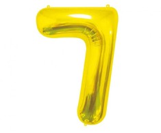 GoDan BALON foliowy Cyfra 7 auksinė 85 cm