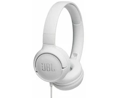 Lengvos ir patogios Ausinės JBL Tune 500 Pure Bass sound su mikrofonu, Baltos