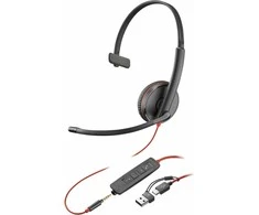Ausinės Hewlett Packard (HP) POLY BW 3215 USB-C HS + USB-C/A - (didmeninė prekyba)