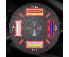 Automobilinis įkroviklis 4X USB + 19907 laidas