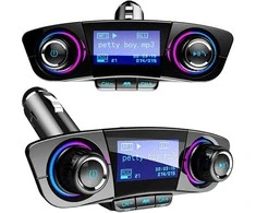 Fm transmitter bluetooth usb 5.0 multifunctional 8in1