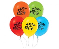 GoDan Balloons lenktyniniai automobiliai, 12 colių, 5 vnt.