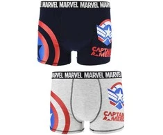 Avengers Marvel, Captain America vyriškos bokserinės trumpikės (2 vnt./pakuotė, L)