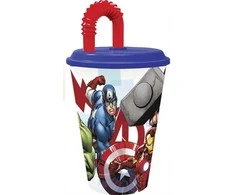 „Avengers“ šiaudelio formos puodelis „Rolling Thunder“, plastikinis, 430 ml