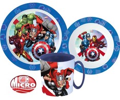 „Avengers“ stalo įrankių rinkinys, mikroplastiko, su puodeliu 350 ml