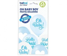 „Baby Oh Boy“ balionai, 6 vnt. pakuotėje, 12 colių (30 cm)
