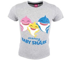 Baby Shark Doo vaikiški trumpi marškinėliai, viršutinio sluoksnio ilgis 92 cm