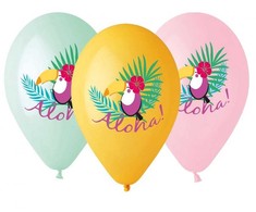 Balionai „Toucan Toucan Aloha“, 5 vnt., 13 colių (33 cm)