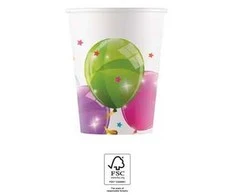 GoDan Blizgantys balionai popieriniai puodeliai 200 ml 8 vnt. Godanas