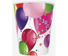 Balionų popieriniai puodeliai, 8 vnt., po 250 ml