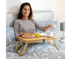 Bambukinis sulankstomas šoninis stalas Lapwood InnovaGoods