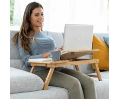 Bambukinis sulankstomas šoninis stalas Lapwood InnovaGoods