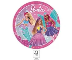 Barbės fantazijos popierinės lėkštės, 8 vnt., 23 cm, FSC