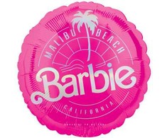 Barbės Malibu paplūdimio folijos balionas 43 cm