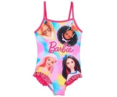 Barbie batikos imitacijos vaikiškas maudymosi kostiumėlis, 4-10 metų