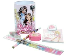 Barbie dažų kanceliarinių prekių rinkinys, 7 vnt.