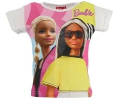 Barbie Icon balti vaikiški trumpi marškinėliai, 8 metų