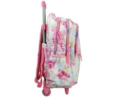 Barbie Paints mokyklinė kuprinė su riedėjimo funkcija, 46 cm