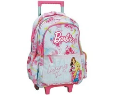 Barbie Paints mokyklinė kuprinė su riedėjimo funkcija, 46 cm