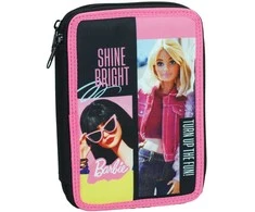 Barbie Shine ryškiai užpildyta dviaukštė pieštukų dėžutė