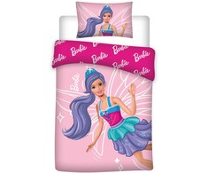 Barbie „Wings“ vaikiškos patalynės komplektas 100–135 cm, 40–60 cm