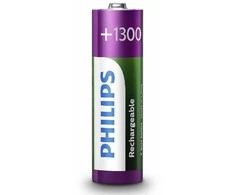 Philips įkraunama baterija R6B4A130/10, Įkraunama baterija, Nikelio-metalo hidrido (NiMH), 1,2 V, 1300 mAh, 2 metai, 78 g