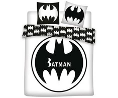 Batman baltas dvigulis, dvigulis antklodės užvalkalas 240–220 cm, 65 x 65 cm