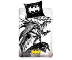 „Batman“ grafito spalvos patalynės komplektas 140–200 cm, 70 x 90 cm