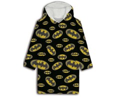 „Batman“ užmaunamas pliušinis vilnos apklotas, pončas 7-14 metų vaikams