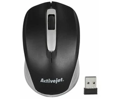 Belaidė Pelė - Activejet AMY-313 Optinė USB 1200 DPI Abipusė Juoda/Pilka
