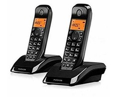 Telefonas stacionarus belaidis komplektas 2 vnt. Motorola S1202 juoda balta