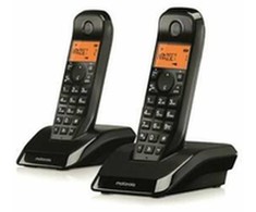Telefonas stacionarus belaidis komplektas 2 vnt. Motorola S1202 juoda
