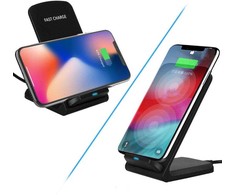 Belaidis telefono įkroviklis-laikiklis su greitu indukciniu įkrovimu QI