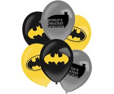 Usorteret Batman balloner, 6 stk