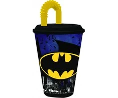 Betmeno šiaudelio formos puodelis „Batman Bat Signal“, plastikinis, 430 ml