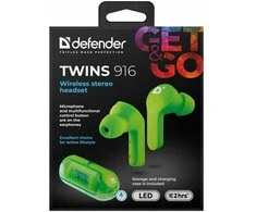 Defender Bluetooth ausinės TWINS 916 Žalias