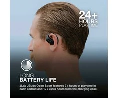 Ausinės JLab Audio JLab Open Sport, True Belaidės Stereo (TWS), 20 - 20000 Hz, Calls/Music/Sport/Everyday, Ausinės, Juodas